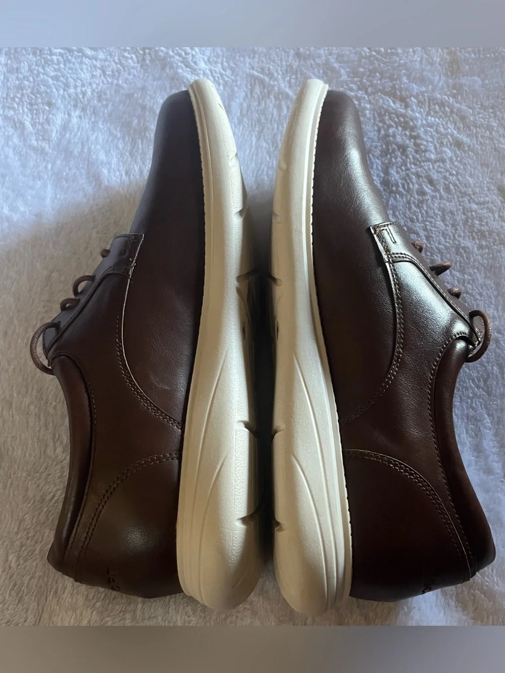 Rockport Casual Oxford Delano Brown Faux Leather Dress Shoes Size 8M